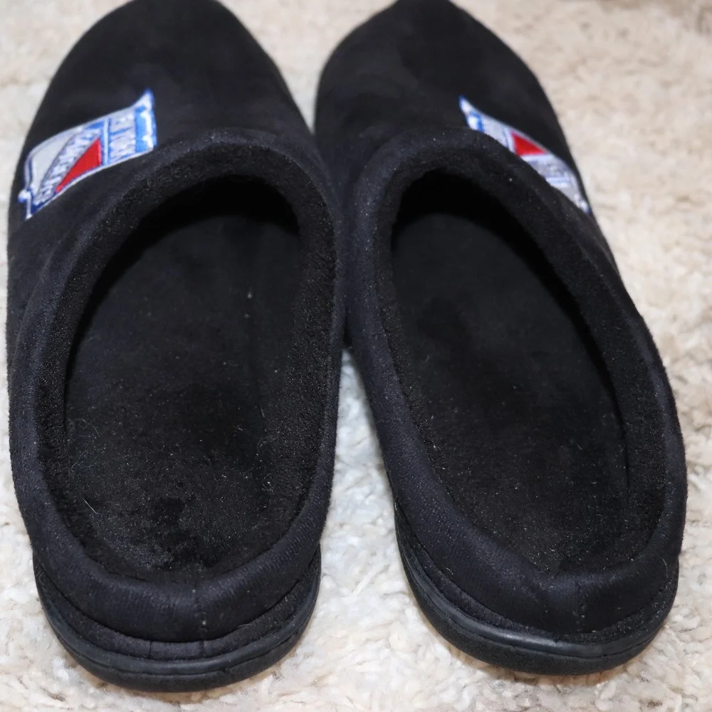 Mens New York Ranger Black Scuff Embroidered Logo Memory Foam Slipper Size XL - Picture 13 of 15